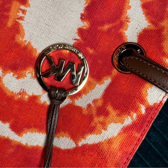 Orange Tie Dye Michael Kors Tote Bag - Picture 5 of 9
